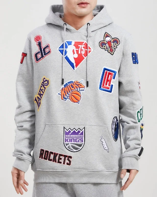 NBA PRO LEAGUE MEN'S PO HOODIE (HEATHER GREY)