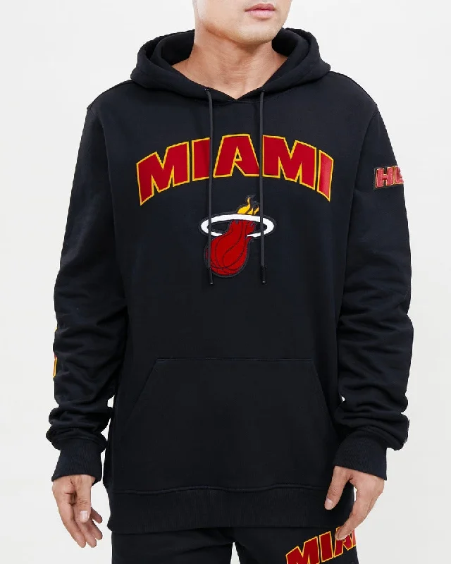 NBA MIAMI HEAT CLASSIC MEN'S PO HOODIE (BLACK)