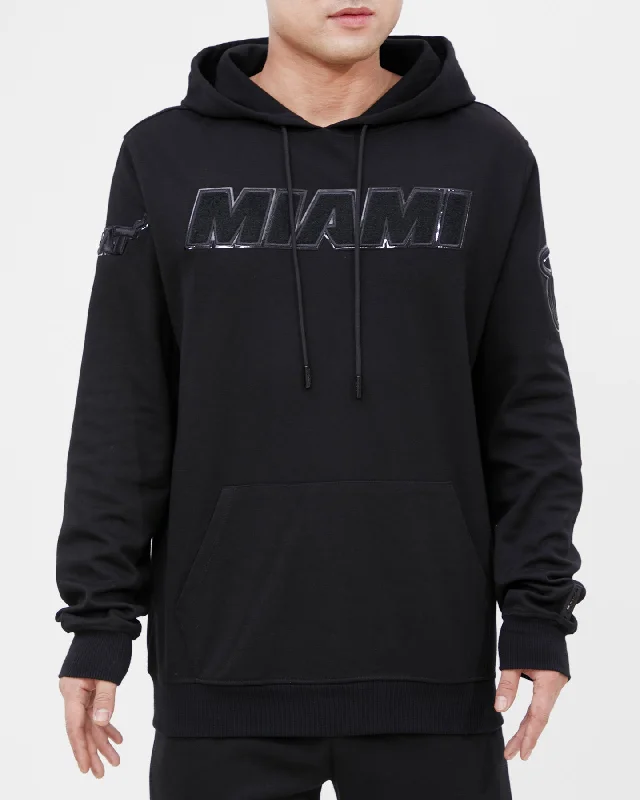 NBA MIAMI HEAT TRIPLE BLACK MEN'S PO HOODIE (TRIPLE BLACK)