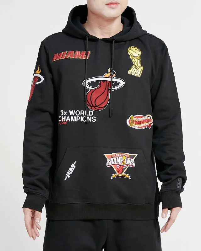 NBA MIAMI HEAT CHAMPIONSHIP MEN'S PO HOODIE (BLACK)