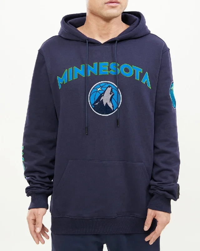 NBA MINNESOTA TIMBERWOLVES CLASSIC MEN'S PO HOODIE (MIDNIGHT NAVY)