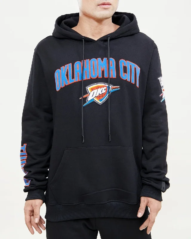 NBA OKLAHOMA CITY THUNDER CLASSIC MEN'S PO HOODIE (BLACK)