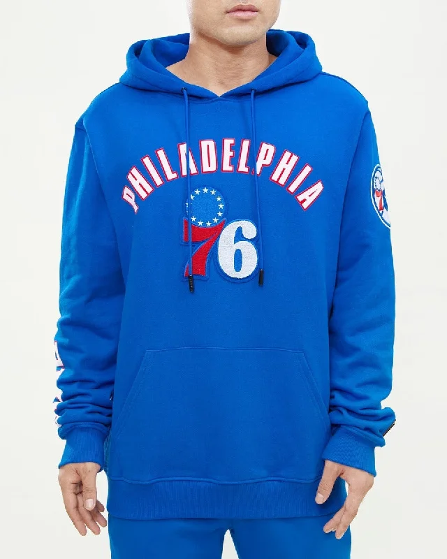 NBA PHILADELPHIA 76ERS CLASSIC MEN'S PO HOODIE (ROYAL BLUE)