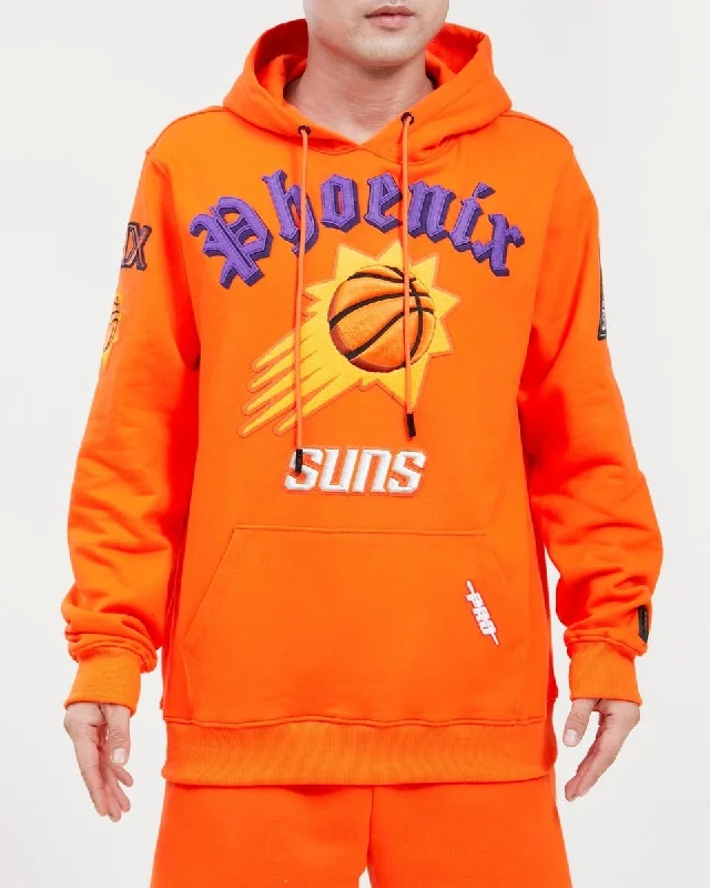 NBA PHOENIX SUNS OLD ENGLISH LOGO MEN'S PO HOODIE (ORANGE)