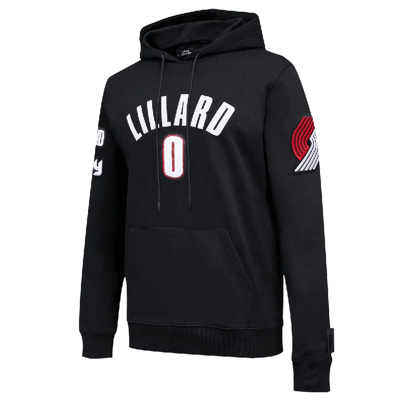 NBA PORTLAND TRAIL BLAZERS LILLARD MEN'S PO HOODIE (BLACK)