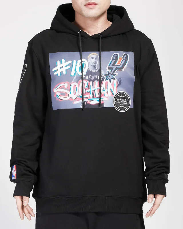 NBA SAN ANTONIO SPURS JEREMY SOCHAN #10 YEARBOOK MEN'S PO HOODIE (BLACK)