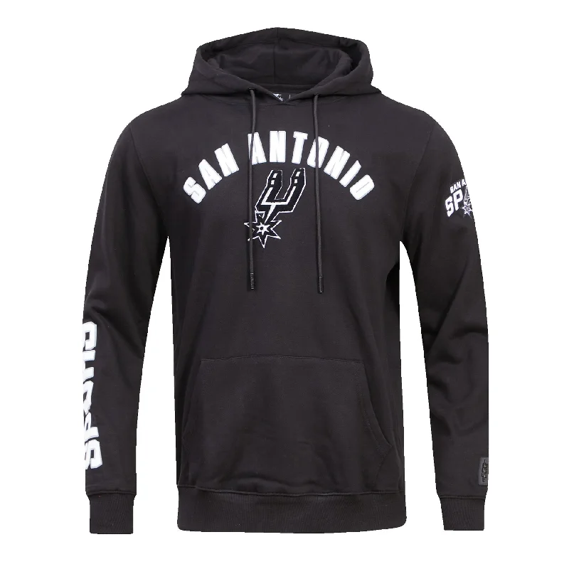 NBA SAN ANTONIO SPURS CLASSIC MEN'S PO HOODIE (BLACK)