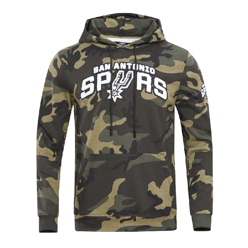 NBA SAN ANTONIO SPURS LOGO PRO TEAM MEN'S PO HOODIE CAMO (CAMO)