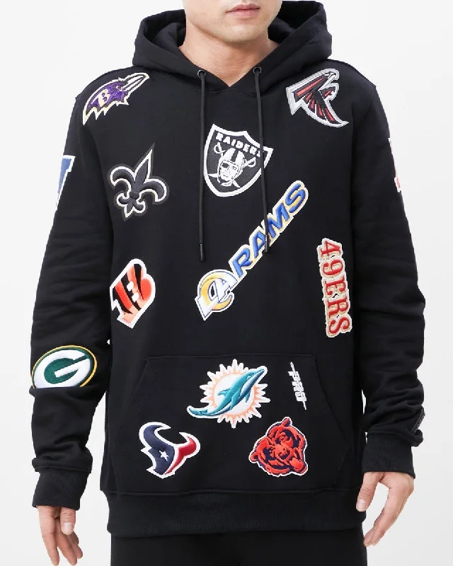 NFL PRO LEAGUE MEN'S PO HOODIE (BLACK)