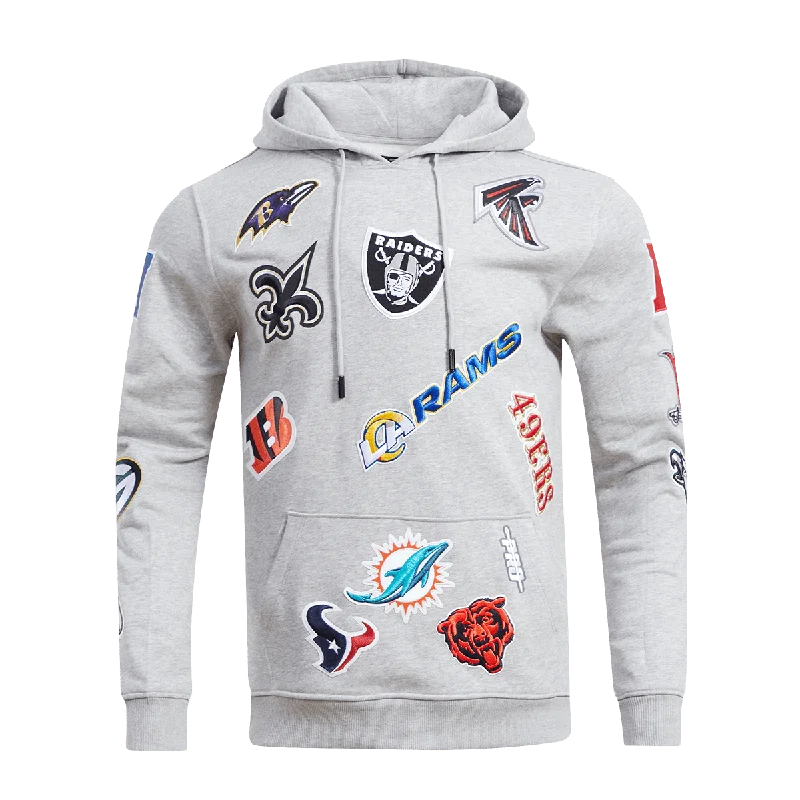 NFL PRO LEAGUE MEN'S PO HOODIE (HEATHER GREY)