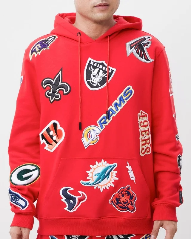 NFL PRO LEAGUE MEN'S PO HOODIE (RED)