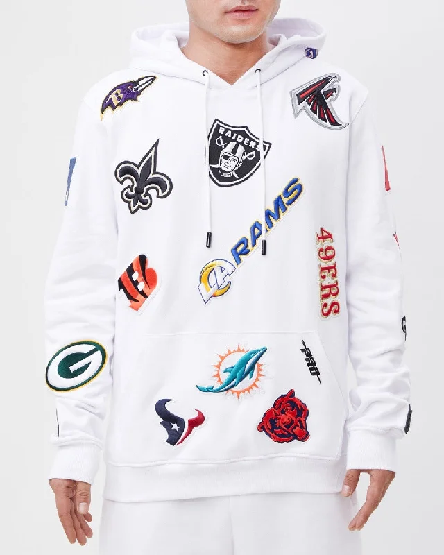 NFL PRO LEAGUE MEN'S PO HOODIE (WHITE)