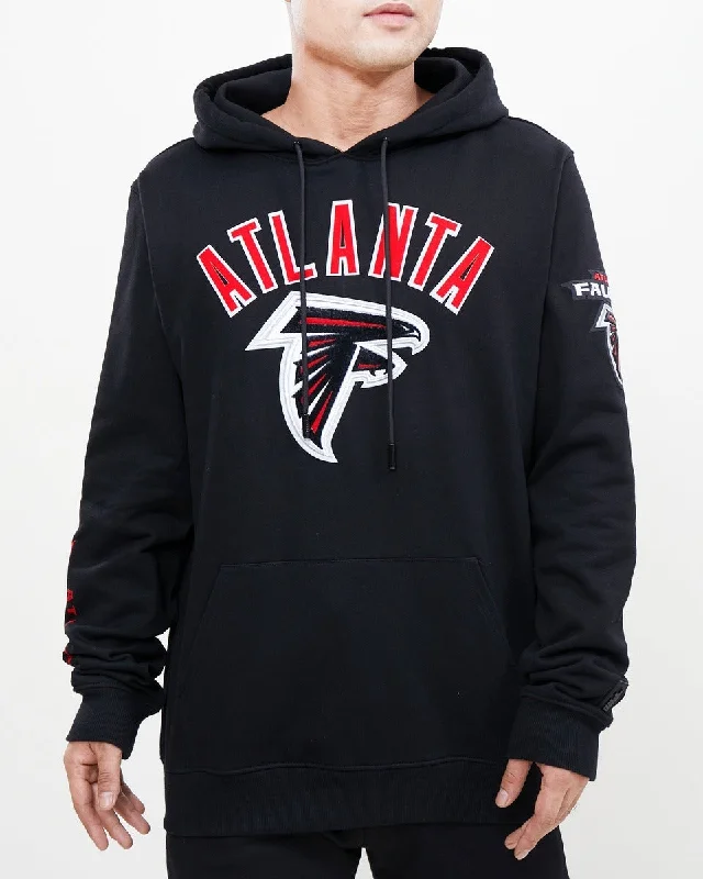 NFL ATLANTA FALCONS CLASSIC MEN'S PO HOODIE (BLACK)