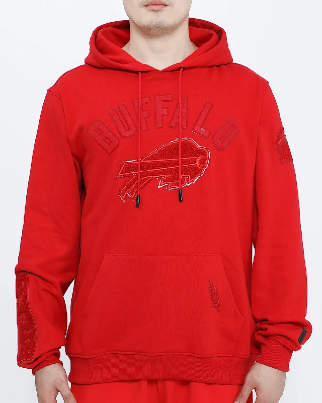 NFL BUFFALO BILLS CLASSIC TRIPLE RED MEN'S PO HOODIE (TRIPLE RED)