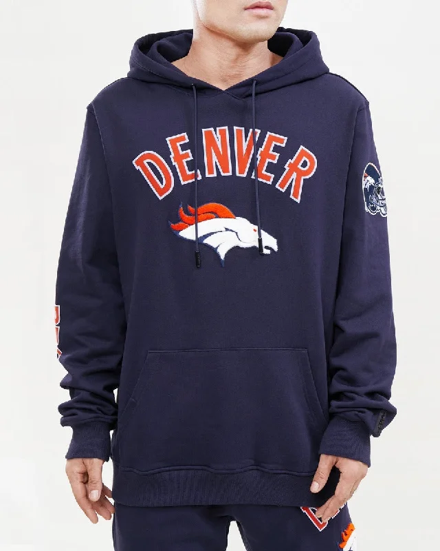 NFL DENVER BRONCOS CLASSIC MEN'S PO HOODIE (MIDNIGHT NAVY)