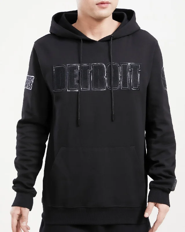 NFL DETROIT LIONS TRIPLE BLACK MEN'S PO HOODIE (TRIPLE BLACK)