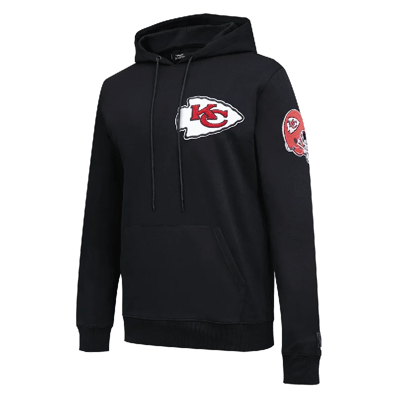 NFL KANSAS CITY CHIEFS CLASSIC CHENILLE MEN'S PO HOODIE (BLACK)