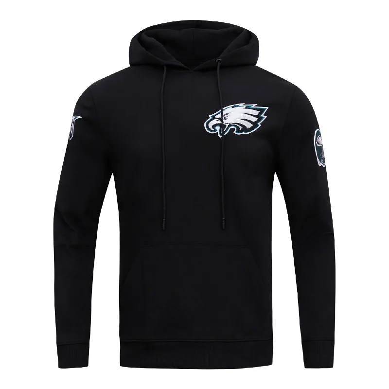 NFL PHILADELPHIA EAGLES CLASSIC CHENILLE MEN'S PO HOODIE (BLACK)