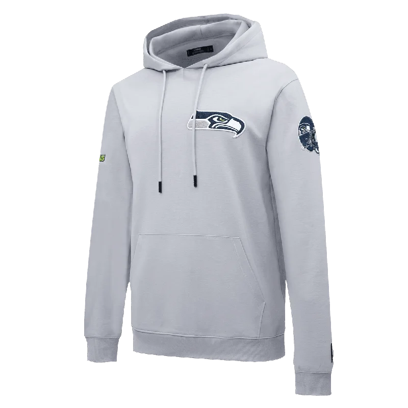 NFL SEATTLE SEAHAWKS CLASSIC CHENILLE MEN'S PO HOODIE (GRAY)