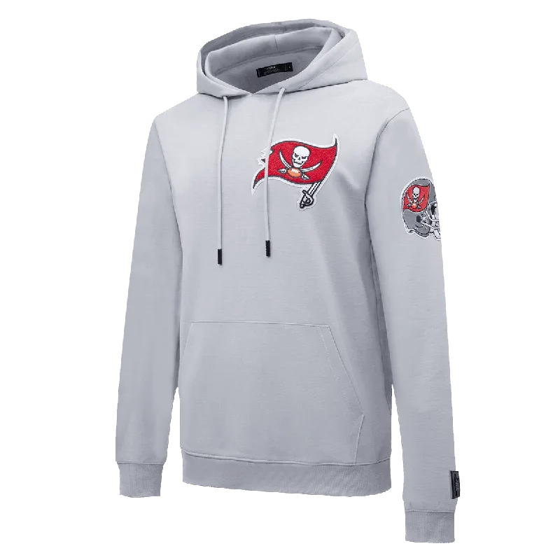 NFL TAMPA BAY BUCCANEERS CLASSIC CHENILLE MEN'S PO HOODIE (GRAY)