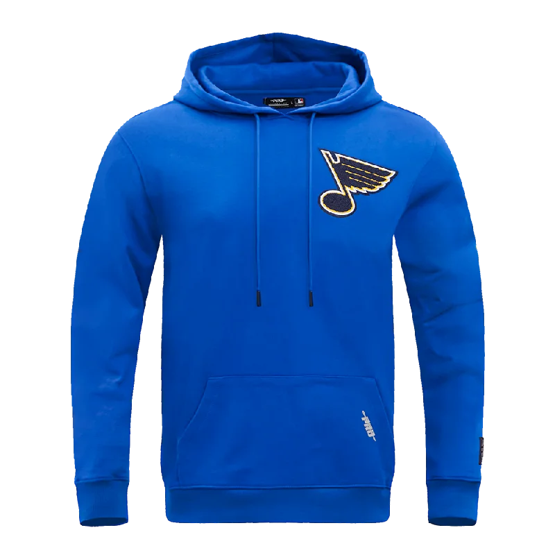 NHL ST. LOUIS BLUES CLASSIC CHENILLE MEN'S PO HOODIE (ROYAL BLUE)