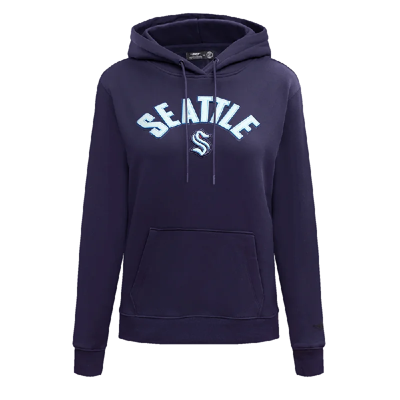 NHL SEATTLE KRAKEN CLASSIC WOMEN'S PO HOODIE (MIDNIGHT NAVY)