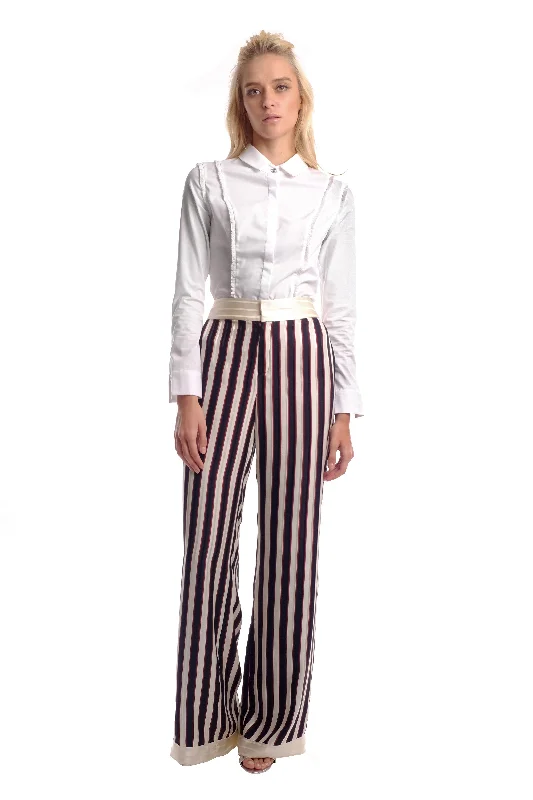 Amani Silk Print Trousers