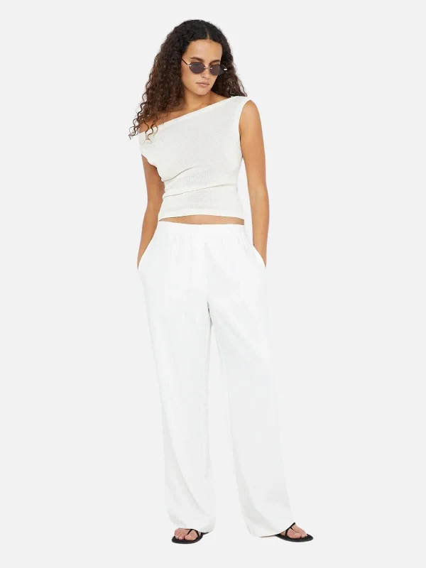 Ninah Drawstring Pant - White