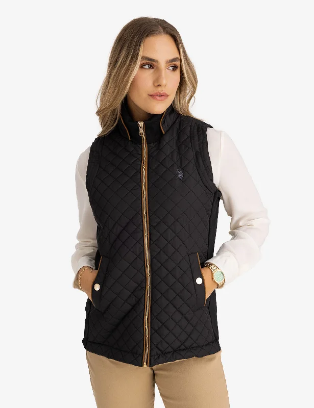 SIDE KNIT QUILTED VEST