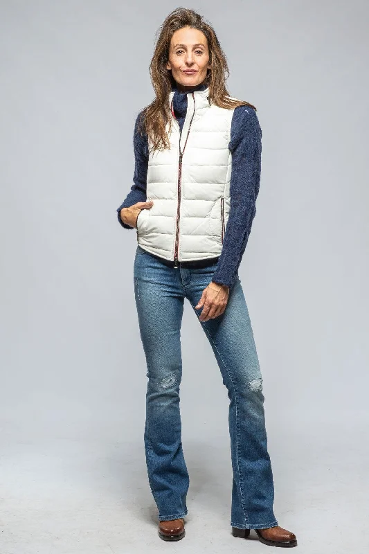 Tignes Quilted Leather Vest in White