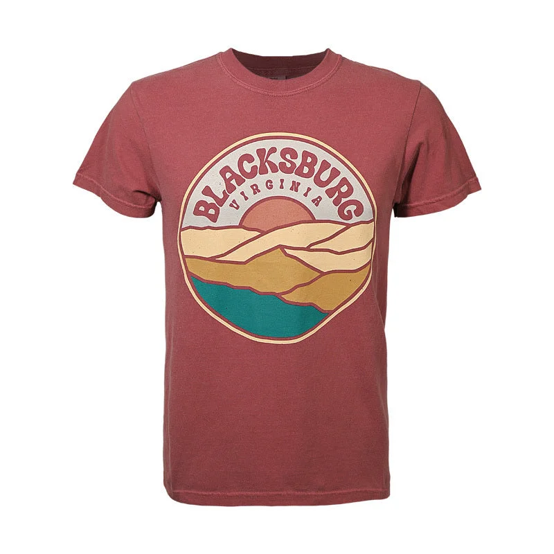 Blacksburg Mountain Circle Comfort Colors T-Shirt: Brick