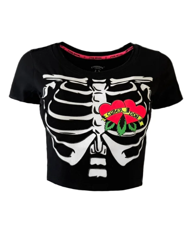 HEARTS & BONES CROP TEE GIRLS