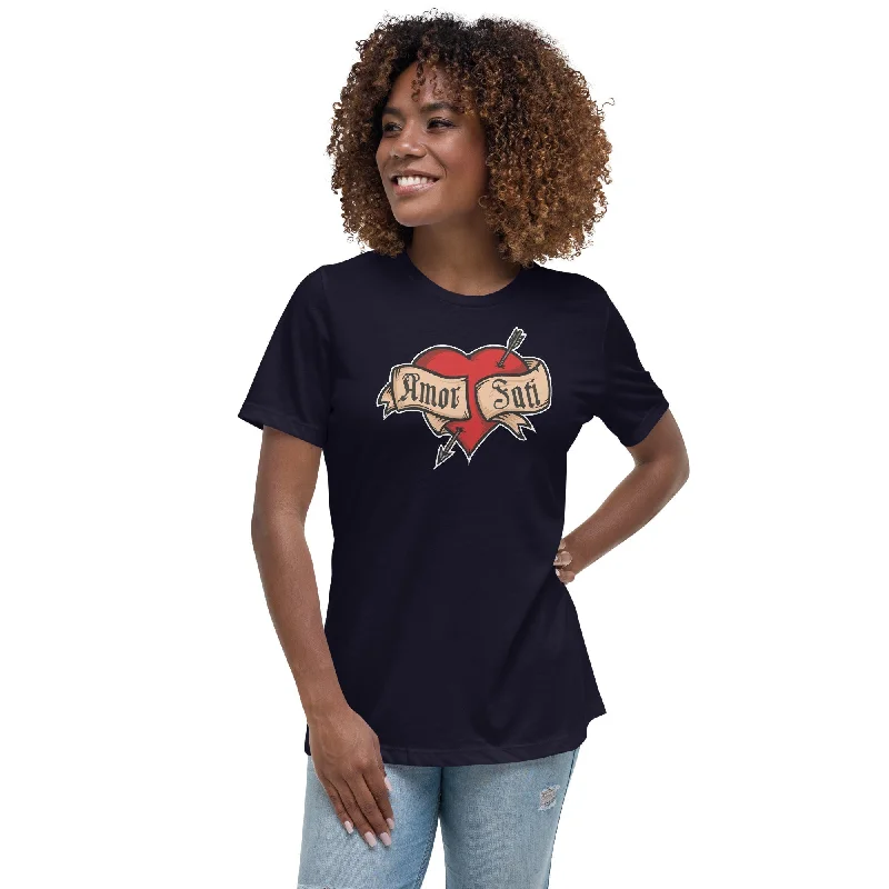 Nietzsche Fatalism Amor Fati Tattoo Heart - Women's T-Shirt