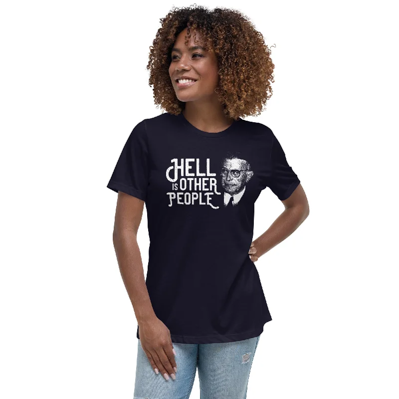 Sartre Portrait - Hell is other people - Women's T-Shirt