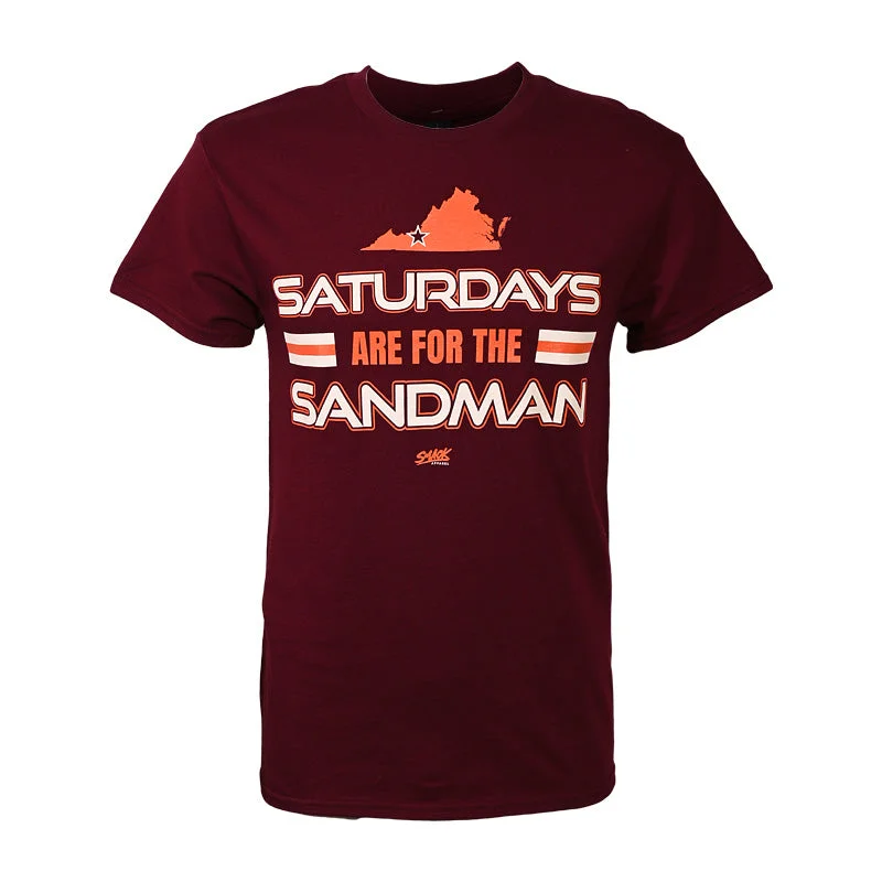 Saturdays are for the Sandman T-Shirt: Maroon by Smack Apparel