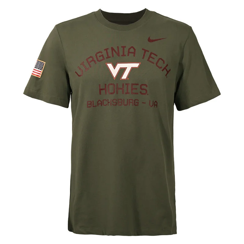 Virginia Tech Dri-FIT Cotton Military Appreciation T-Shirt by Nike