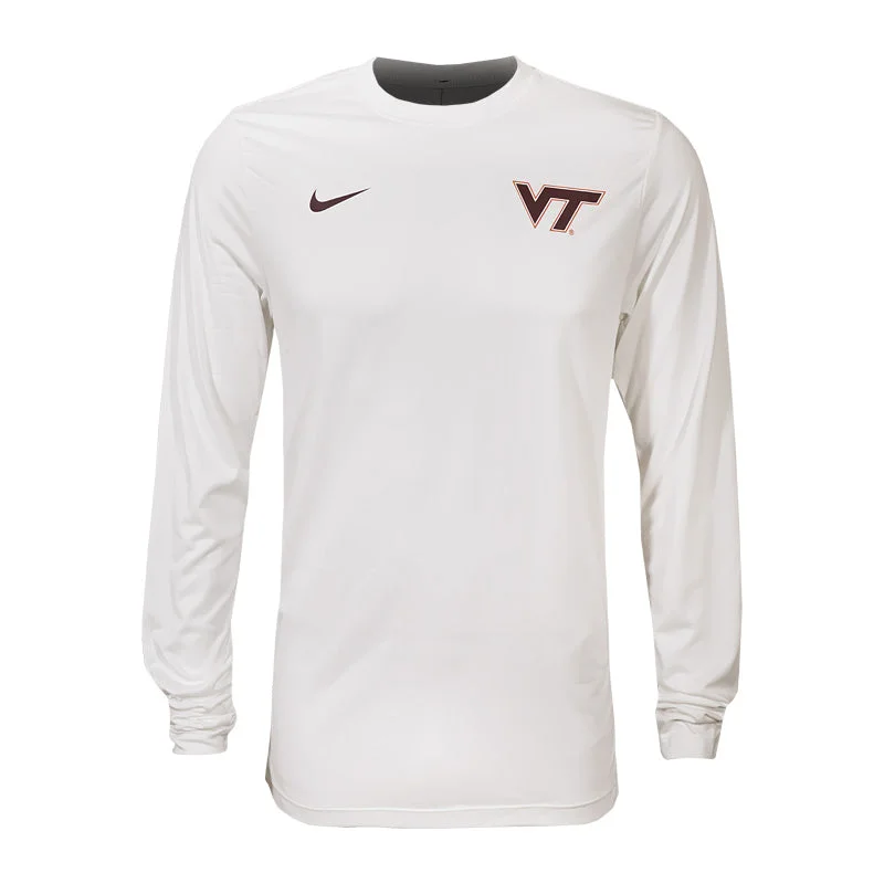 Virginia Tech Men's Dri-FIT Legend Long-Sleeved T-Shirt: White by Nike