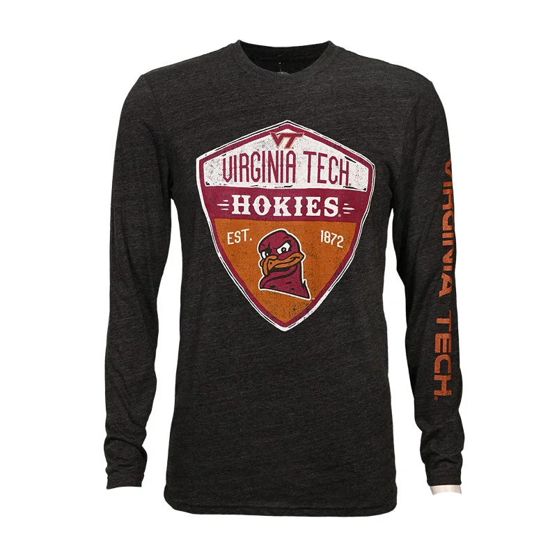 Virginia Tech Retro Shield Tri-Blend Long-Sleeved T-Shirt