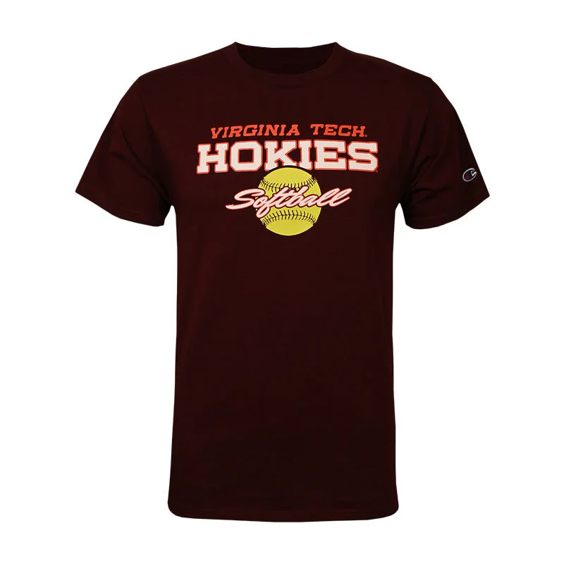 Virginia Tech Sports Core Softball T-Shirt by Champion