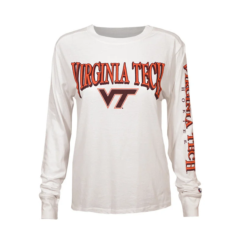 Virginia Tech Women's Core Long-Sleeved T-Shirt: White by Champion