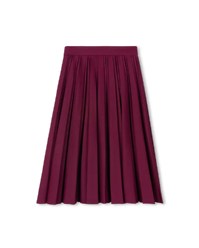 Accordion Pleated Zipper Skirt