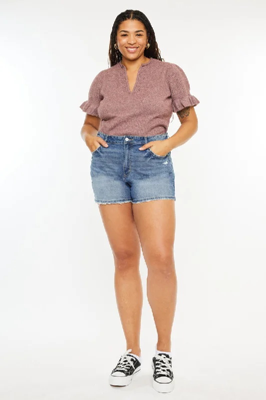 Phyllis High Rise Mom Shorts (Plus Size)