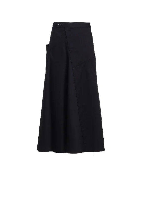 [Y's BORN PRODUCT] COTTON TWILL FLARE SKIRT WITH GUSSET