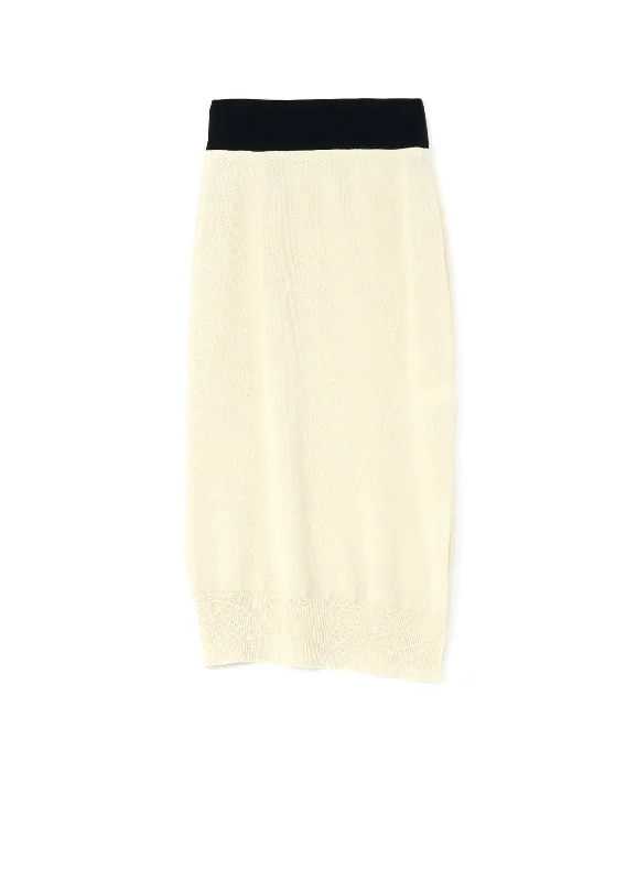 WOOL ROVING PLAIN STITCH KNIT SKIRT