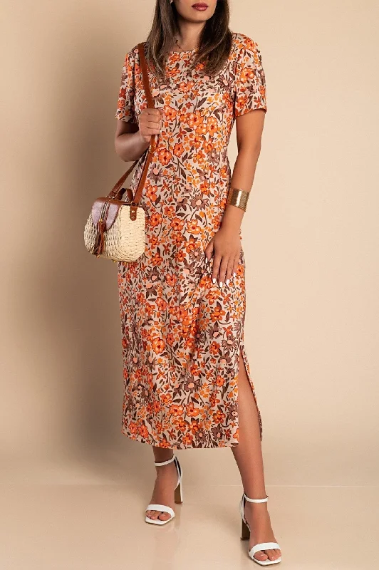 Maxi dress with floral print