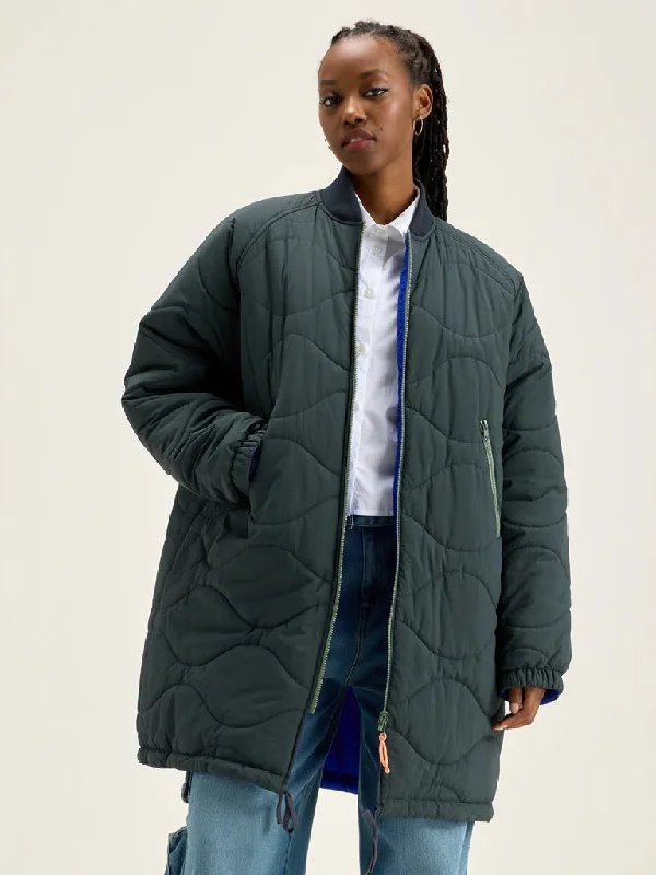 Bellerose Helse Quilted Coat in Acier