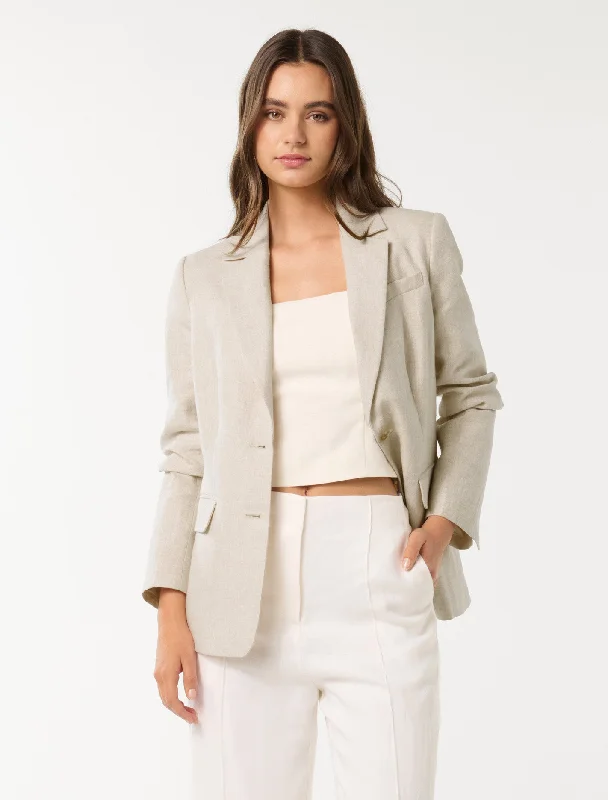 Laura Two Button Linen Blazer