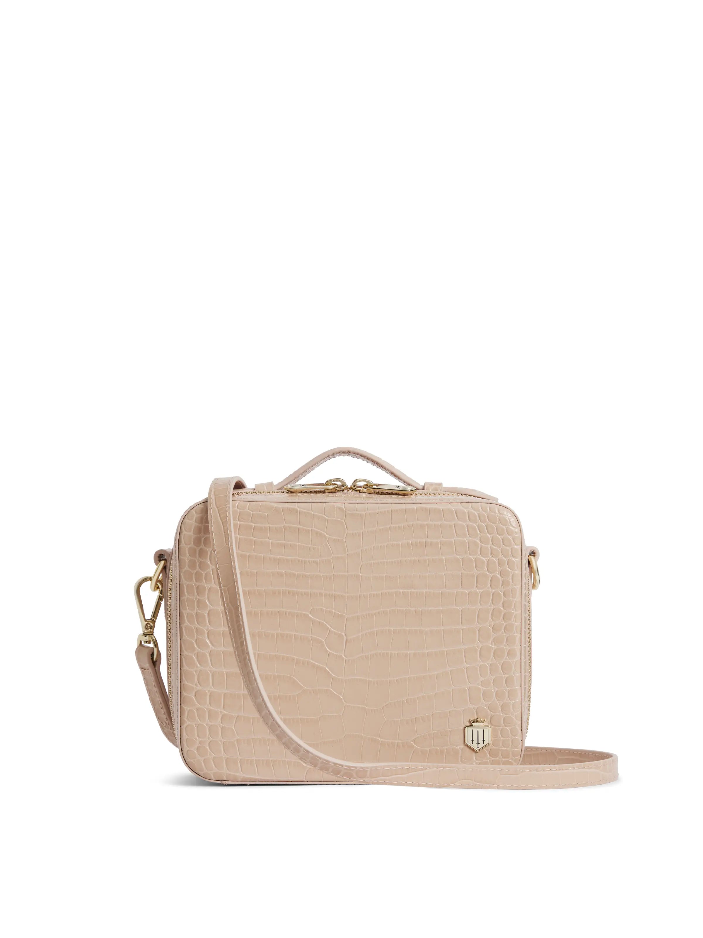 Buckingham - Blush Croc Print Leather